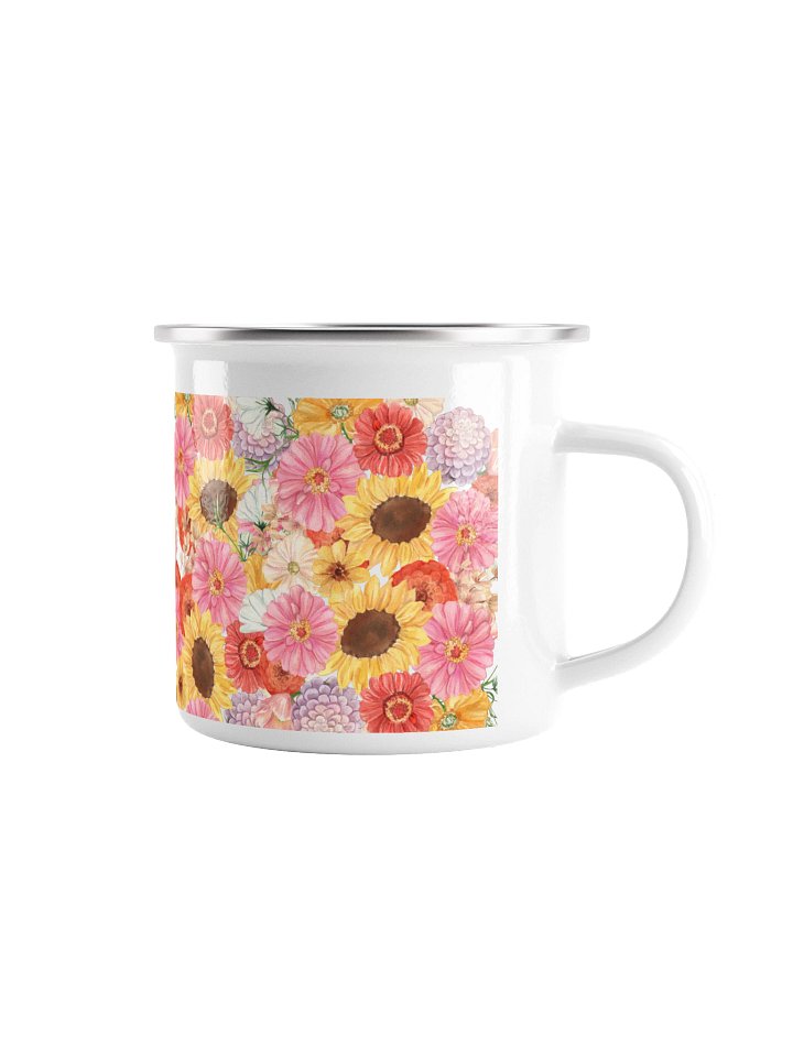 Vibrant Summer Blooms Enamel Camp Mug product image (1)