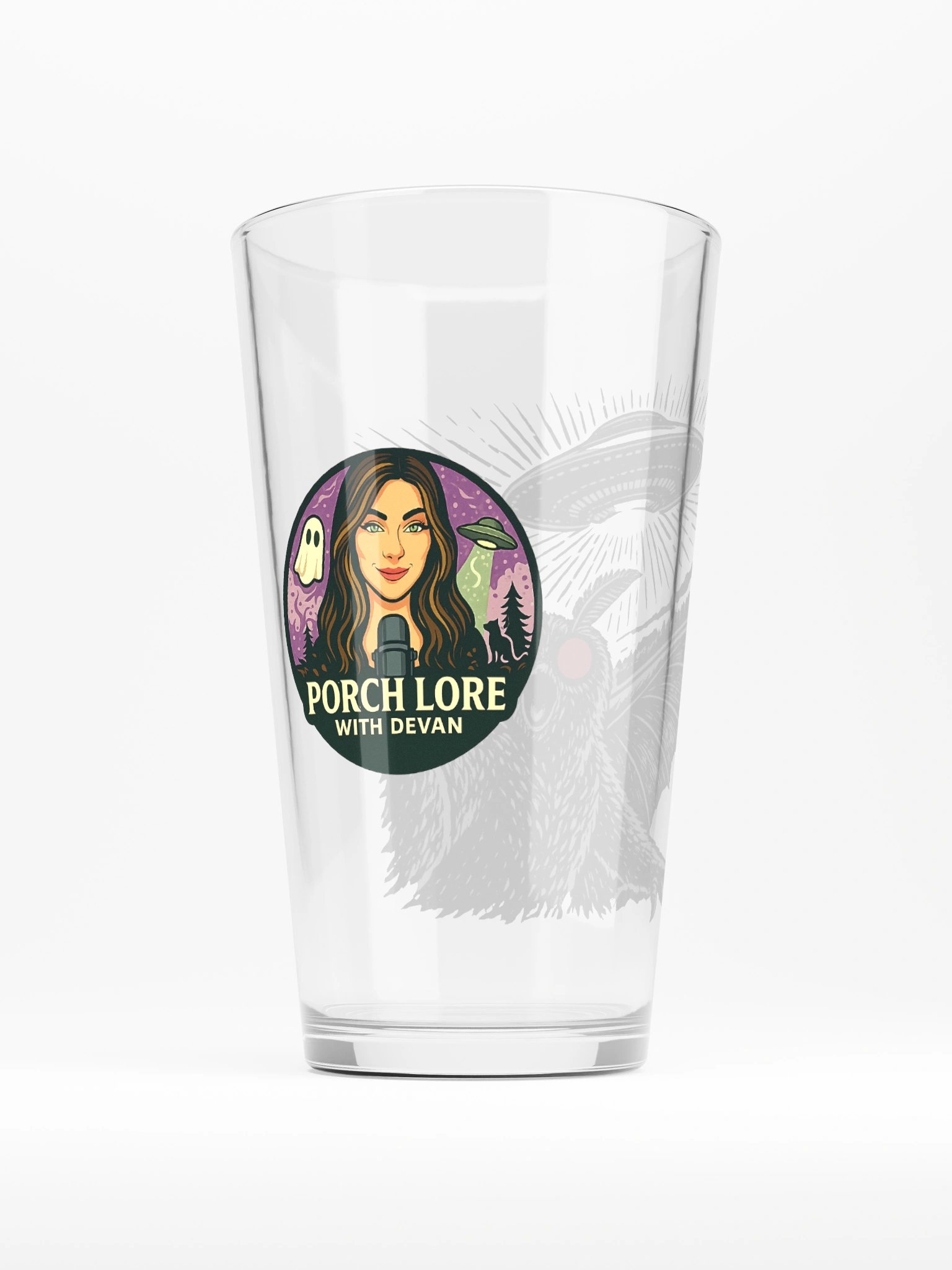 MOTHMAN SELFIE SHAKER PINT GLASS 16oz product image (3)