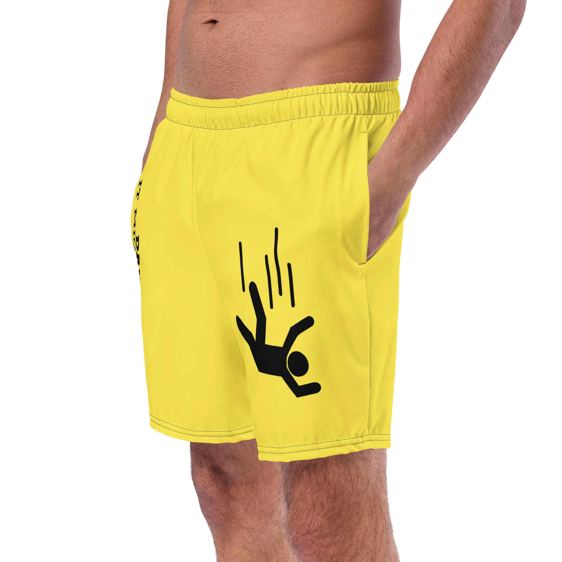 DANGER! - Yellow/Black Swim Trunks product image (2)