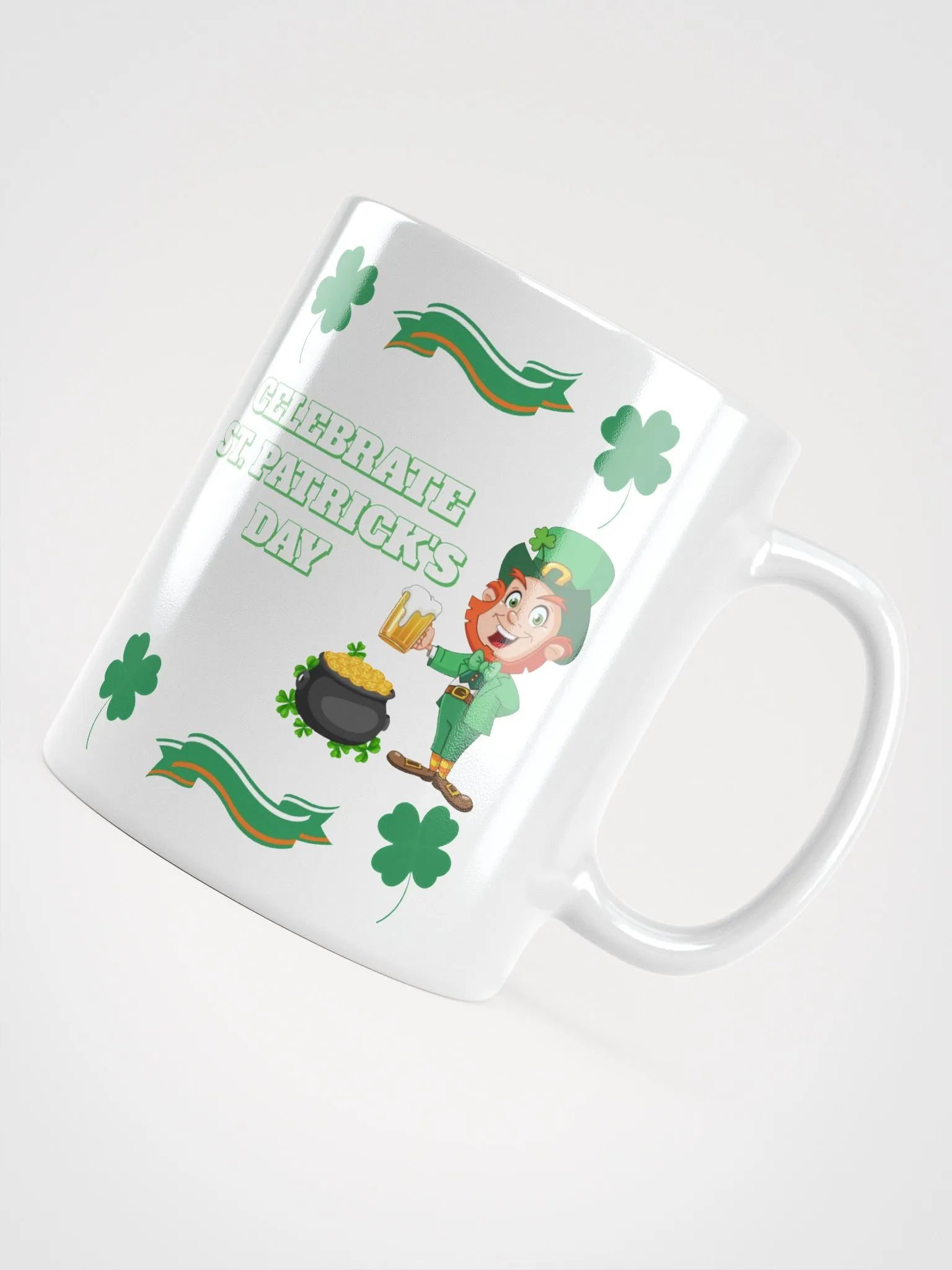Celebrate St. Patrick's Day Holiday White Mug product image (11)