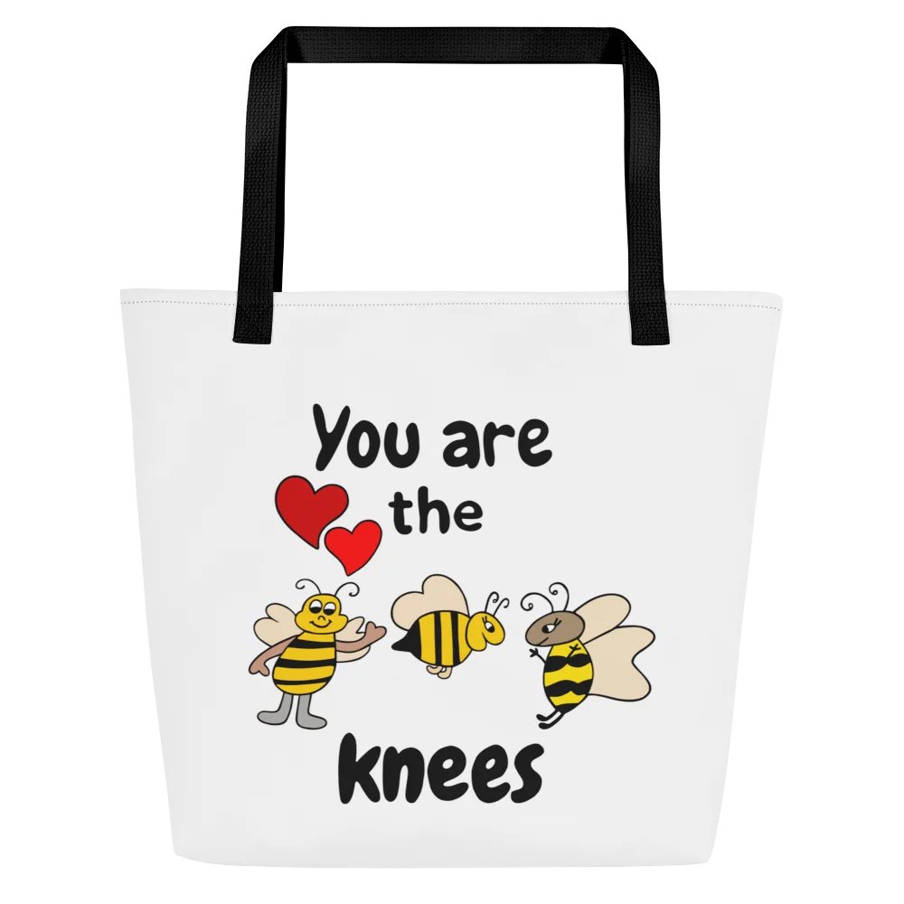 Bee Positive Tote Bag for Women | Whimsical Encouragement Gift product image (1)