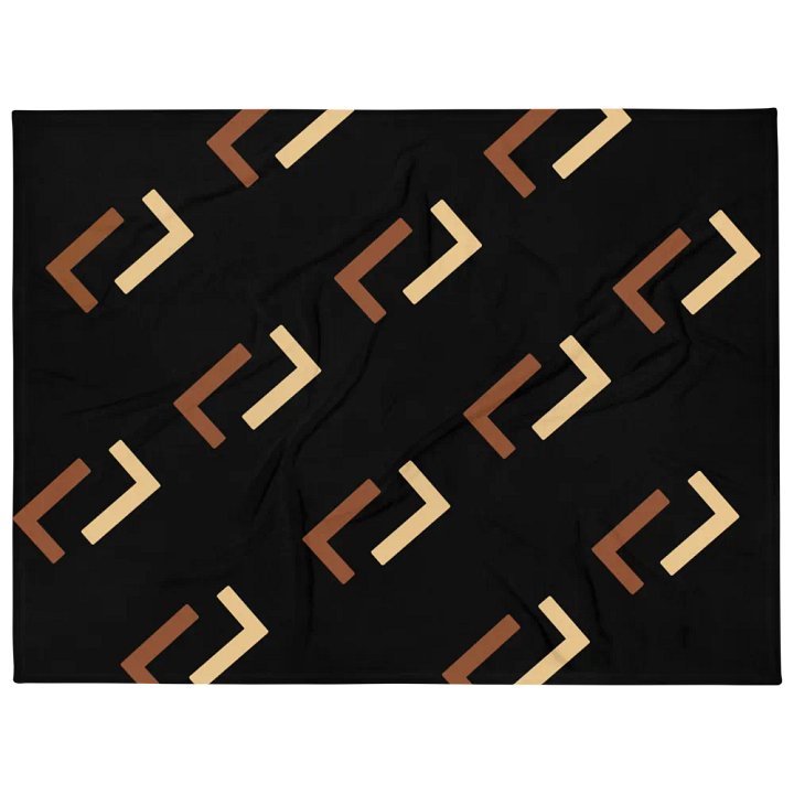 Open Brown Rectangle Design Throw Blanket product image (1)