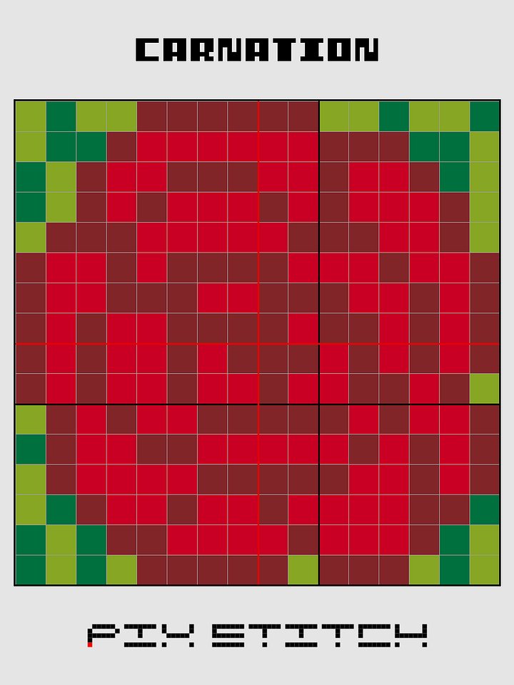 Carnation Pixel Art product image (2)