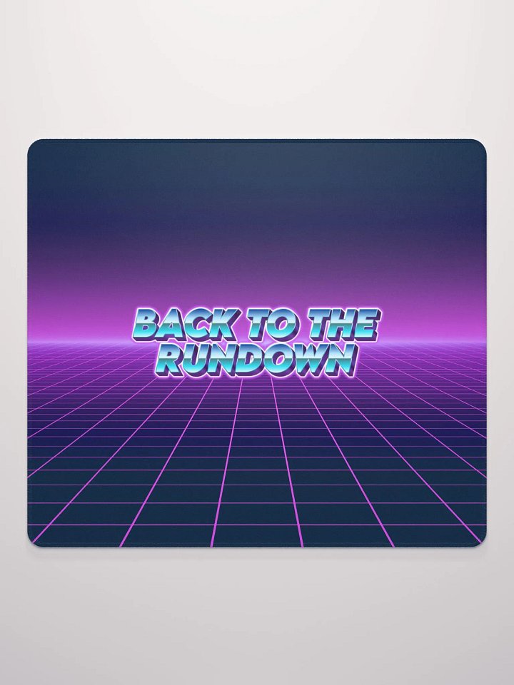 'Back To The Rundown' 80's Synth Grid Gaming Mousepad product image (2)