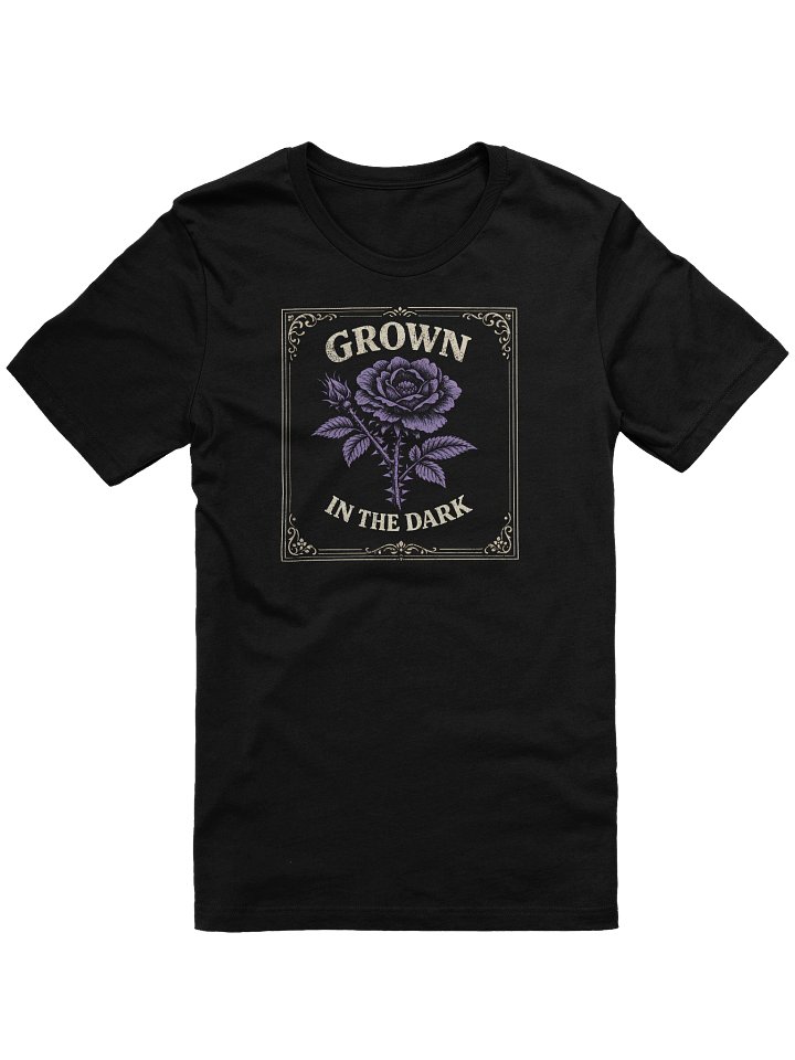 Lavender Rose Botanical T-Shirt - Grown In The Dark Floral Tee product image (1)