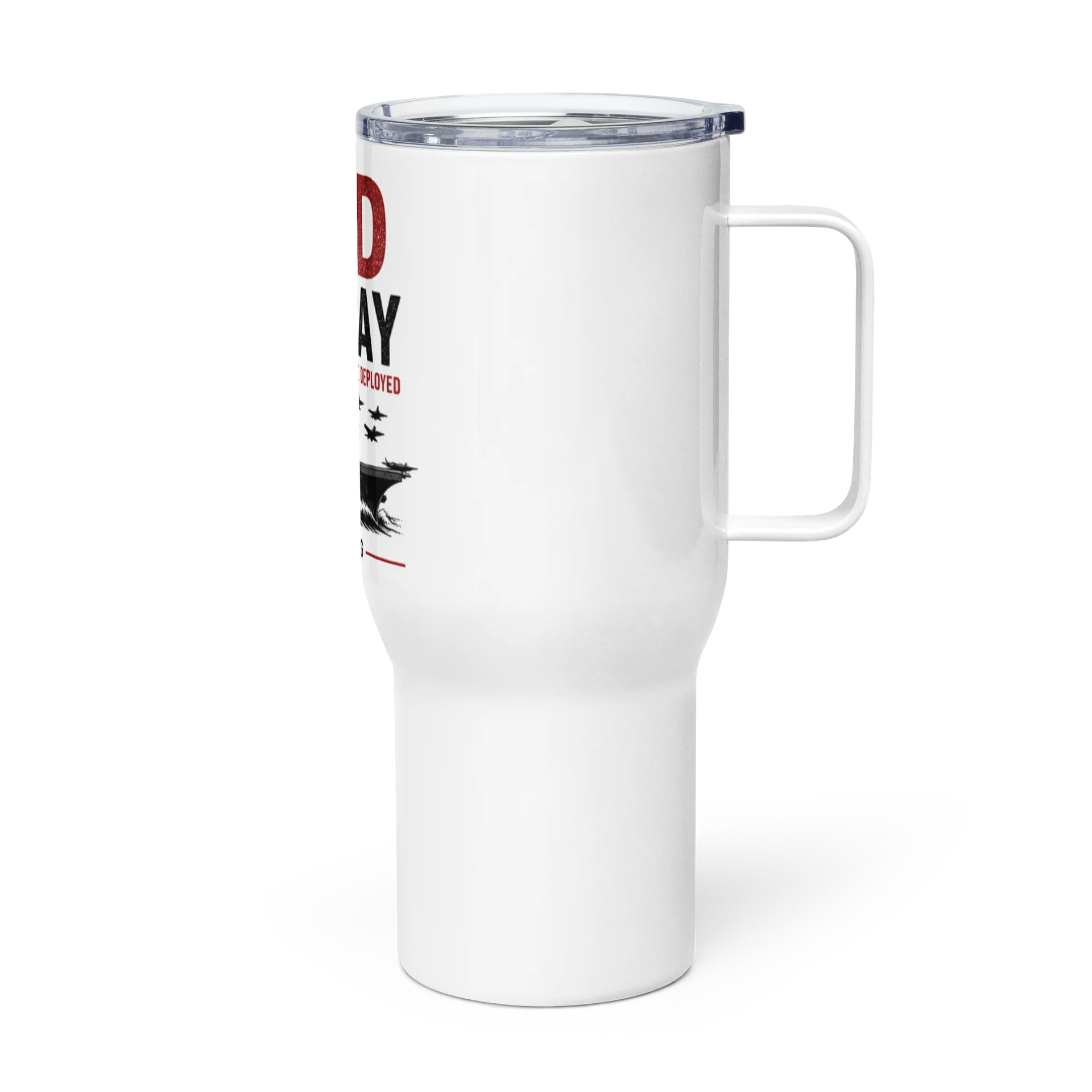BOLD RED — "Remember Everyone Deployed" Travel Mug product image (4)
