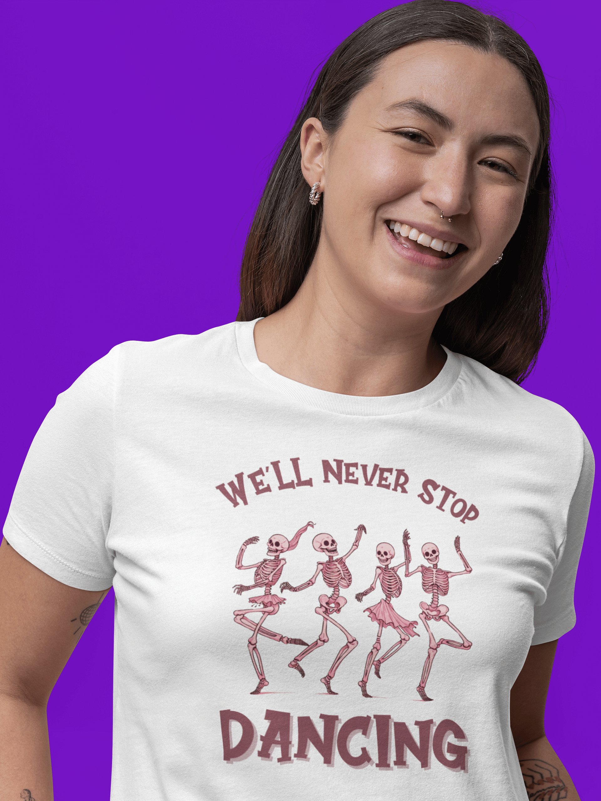 Never Stop Dancing Skeletons Women's T-shirt product image (1)
