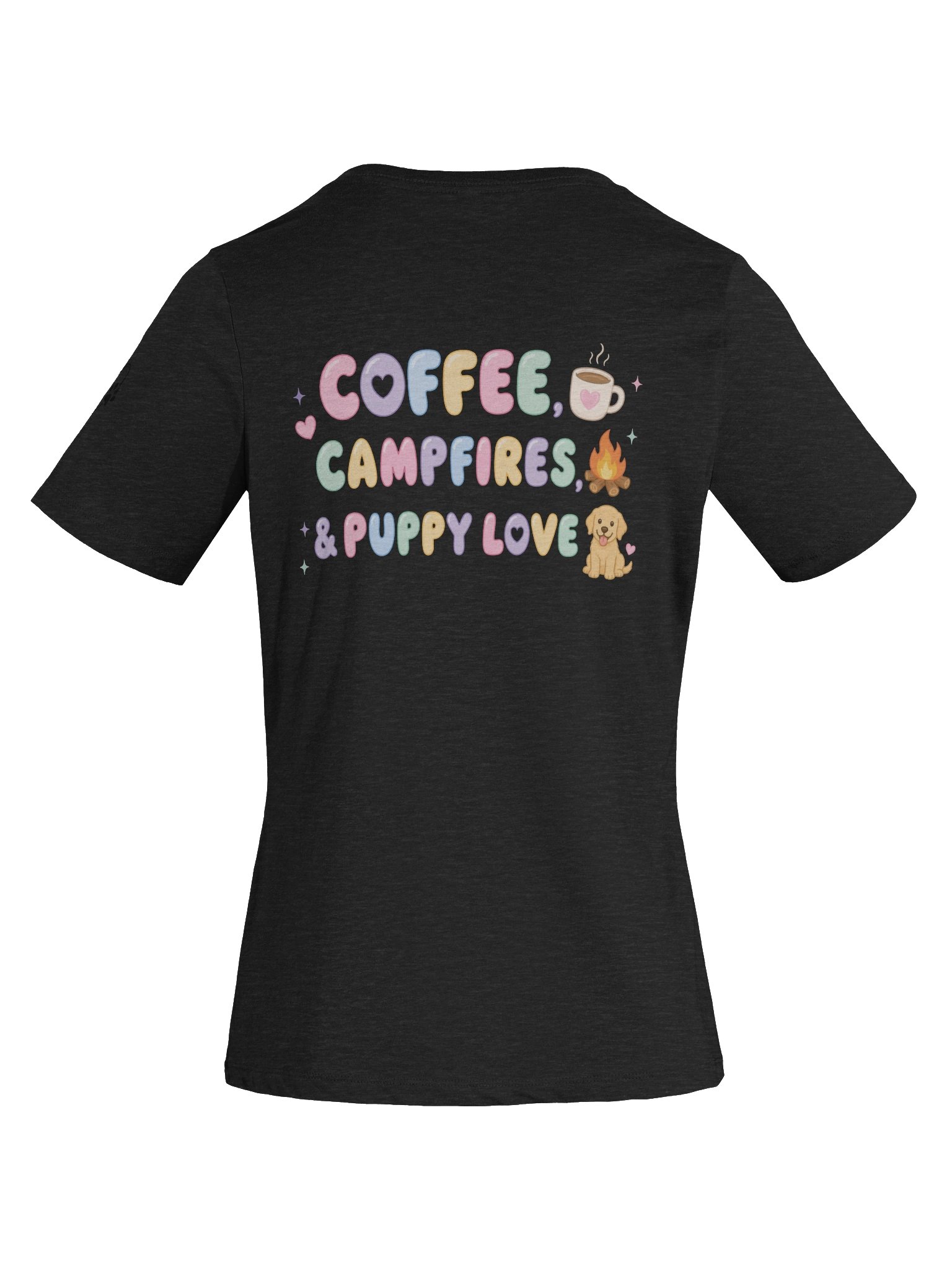 Coffee, Campfires & Dog Mom Things V-Neck Tee 🐾☕🏕️ product image (8)