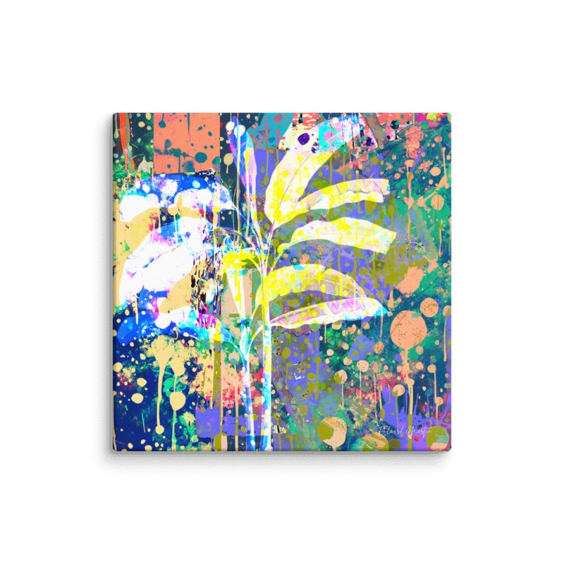 'Tropical Splendor' by Edward Martin Mixed Media Collage -Canvas Print-Masterpiece Canvas Collection product image (1)