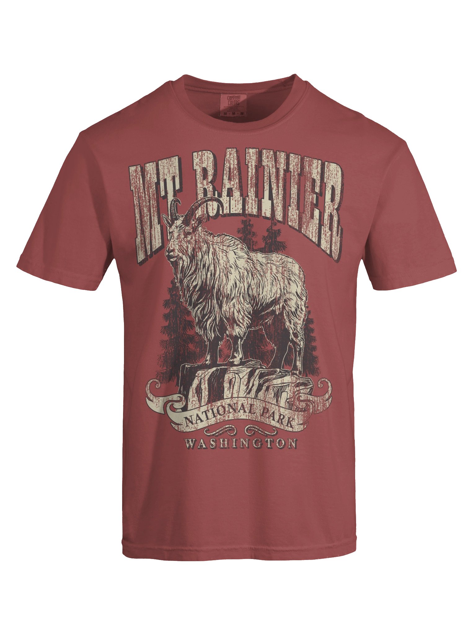 Mount Rainier National Park Shirt – Vintage Mountain Goat Graphic Tee Washington product image (8)