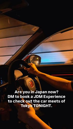 DM to book your JDM Experience.
My company can make your dream car adventure happen.
Car meets, car shops, track days, we can...