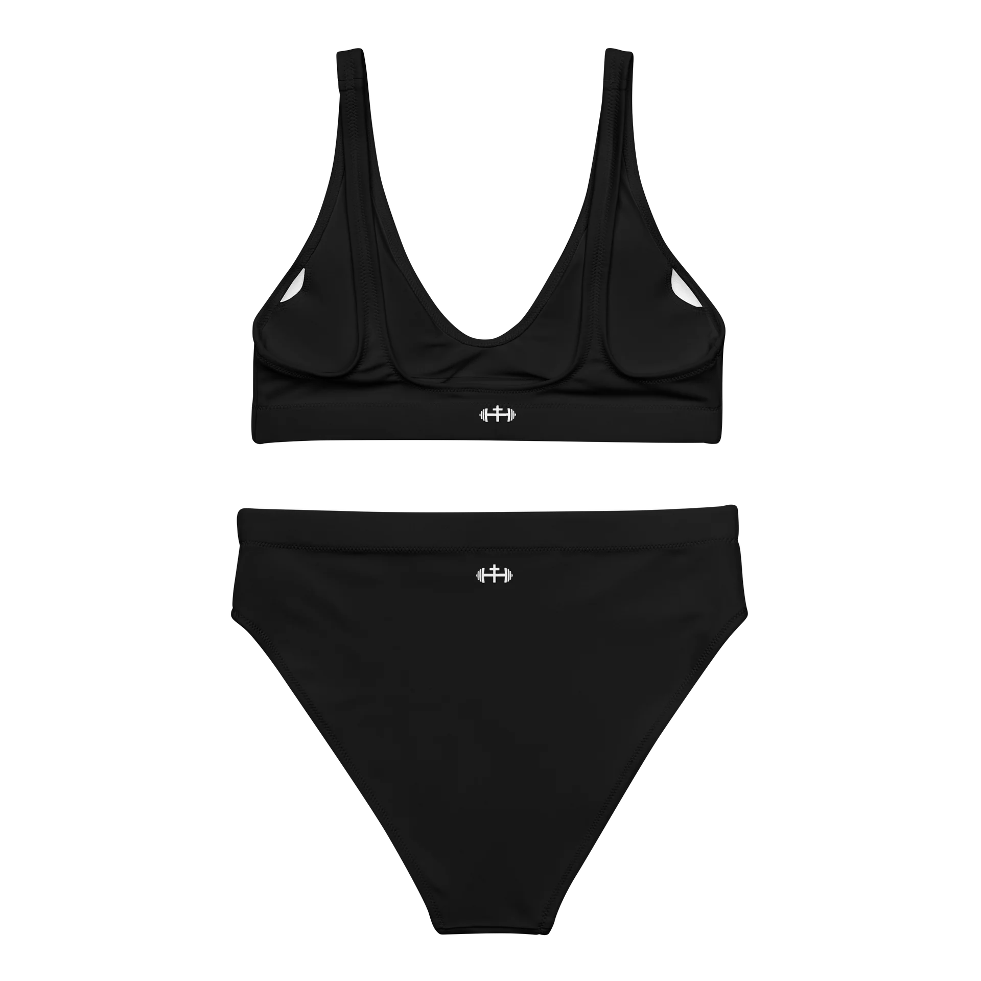 His House Womens High Waisted Bikini Set - Black product image (5)