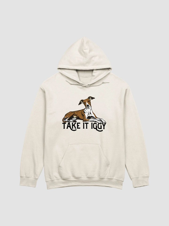Take It Iggy Hooded Sweatshirt of an Italian Greyhound(Brindle) | Funny Hoodie for Iggy Paw-rents product image (1)