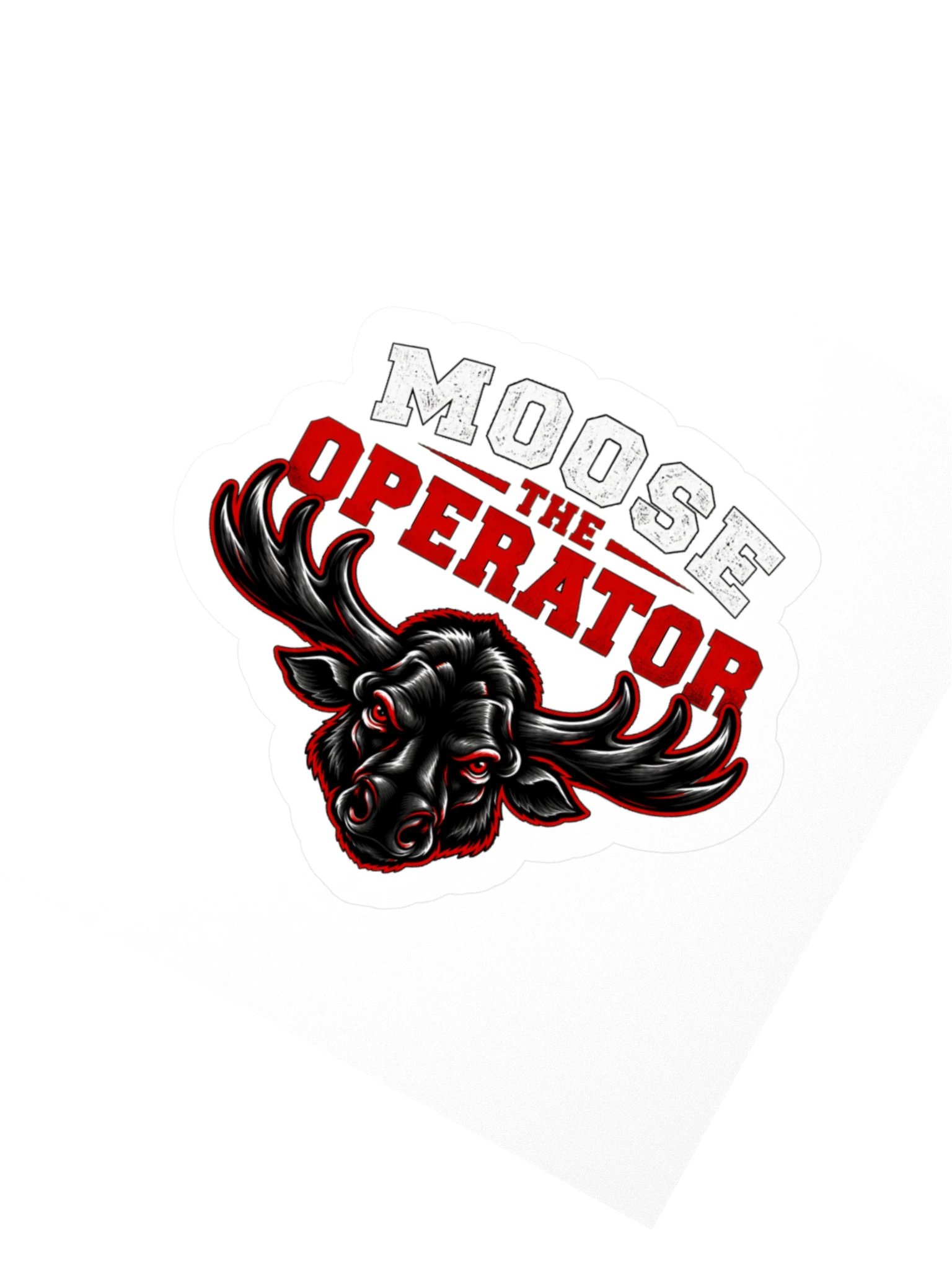Moose Shield Sticker (Red) product image (2)