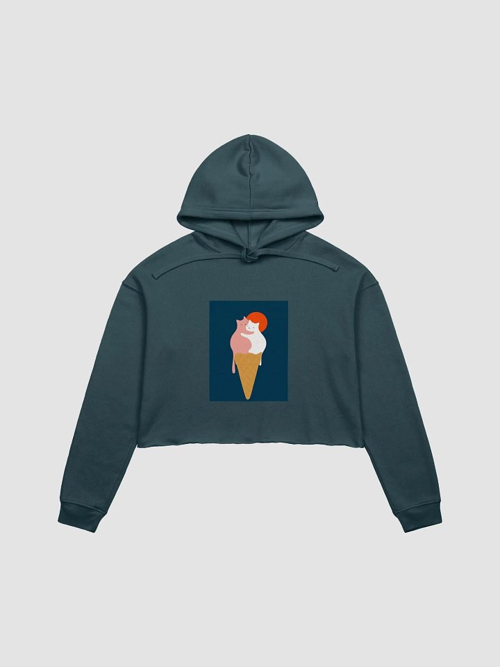 Ice Cream Cats Cuddle Cone Crop Hoodie product image (3)