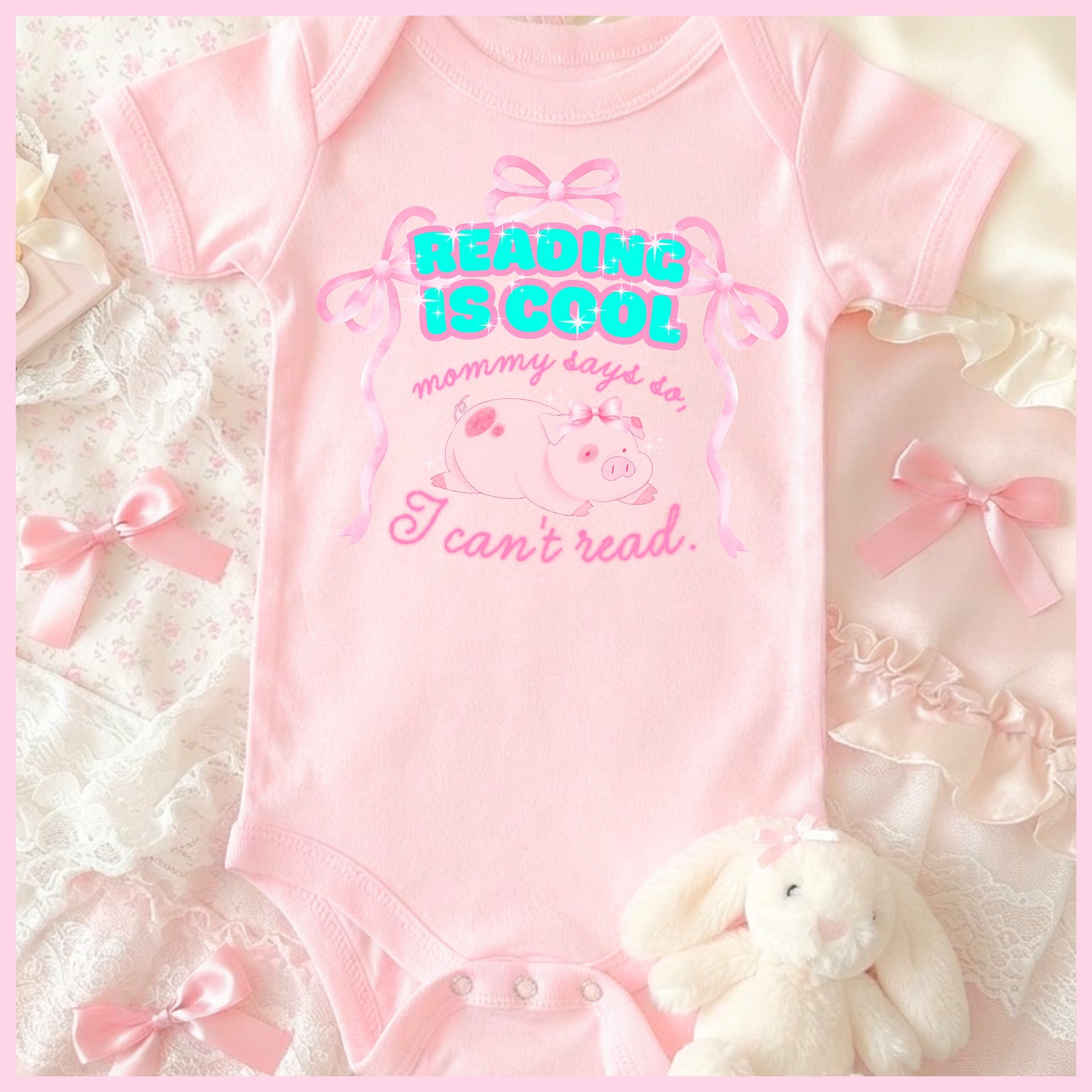 READING IS COOL🩷Super Soft🪽Onesie🩷 product image (1)
