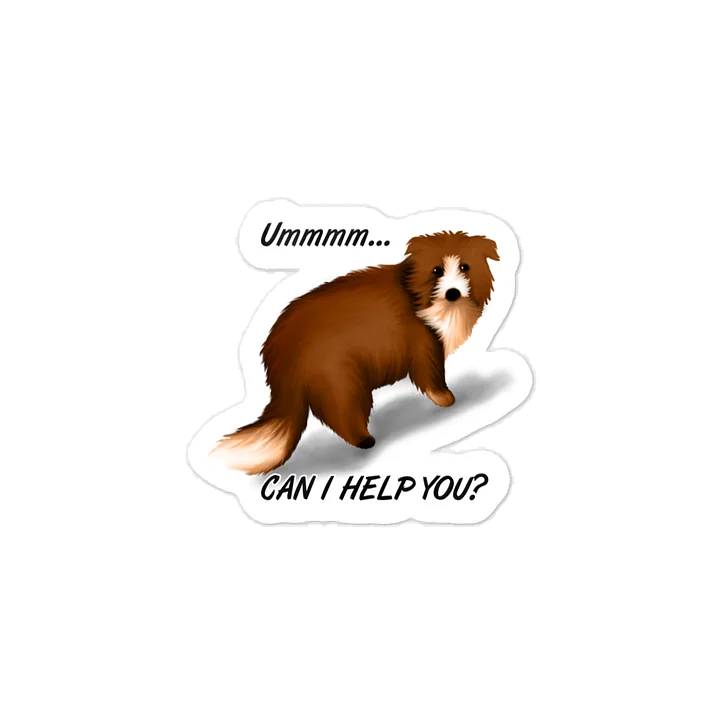 Dog "Ummm... Can I Help You?" Kiss-Cut Vinyl Decals product image (1)