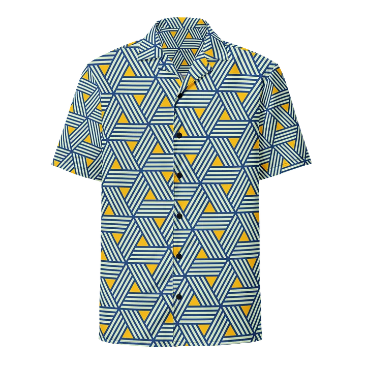 Blue Geometric Mosaic Hawaiian Shirt product image (1)