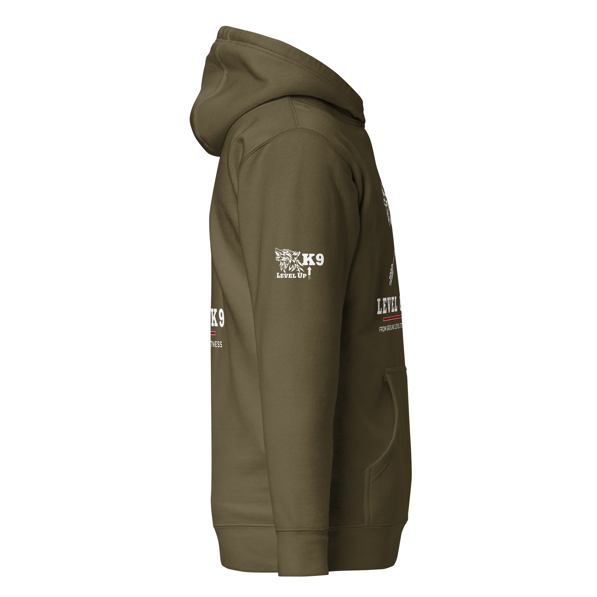 Level-UP K9 Standard Hoodie ( Military Green ) product image (5)