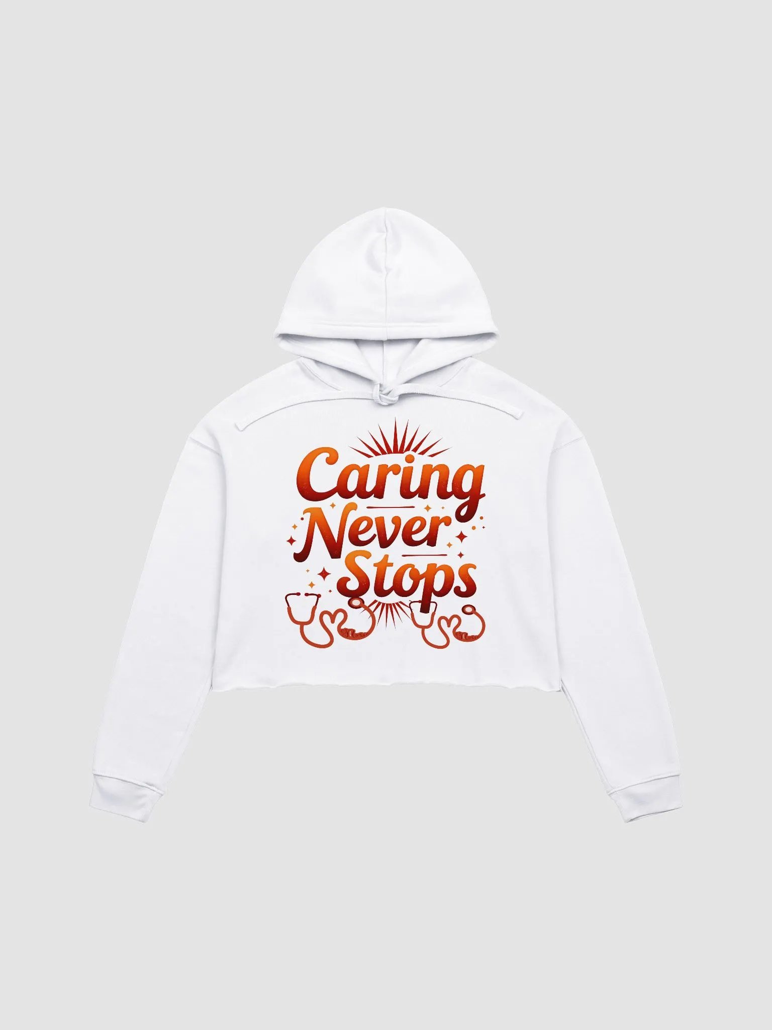Caring Never Stops Crop Hoodie product image (5)
