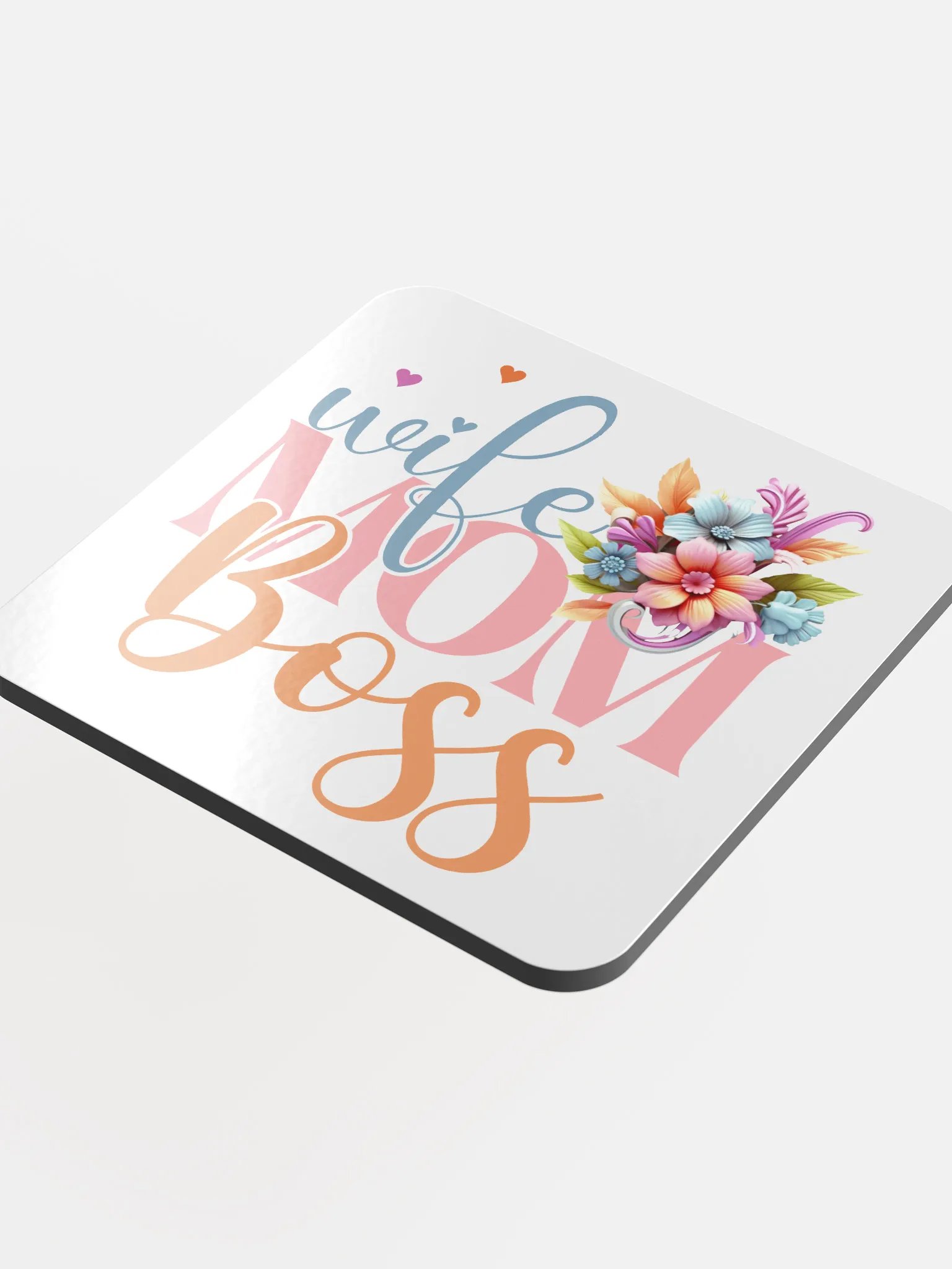 Wife Mom Boss Cork Coaster product image (4)