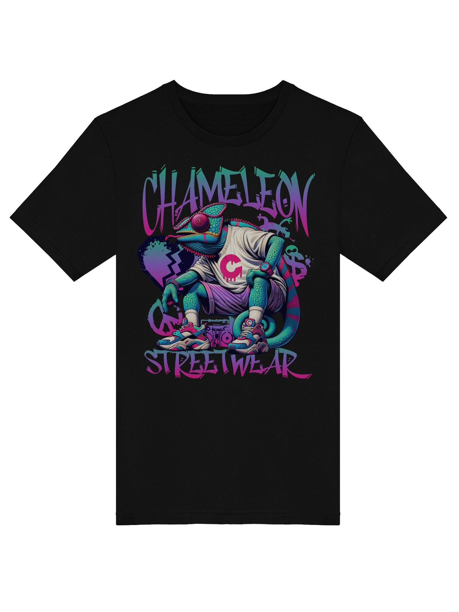 Chameleon Streetwear Urban Lizard Hip-Hop T-Shirt product image (5)
