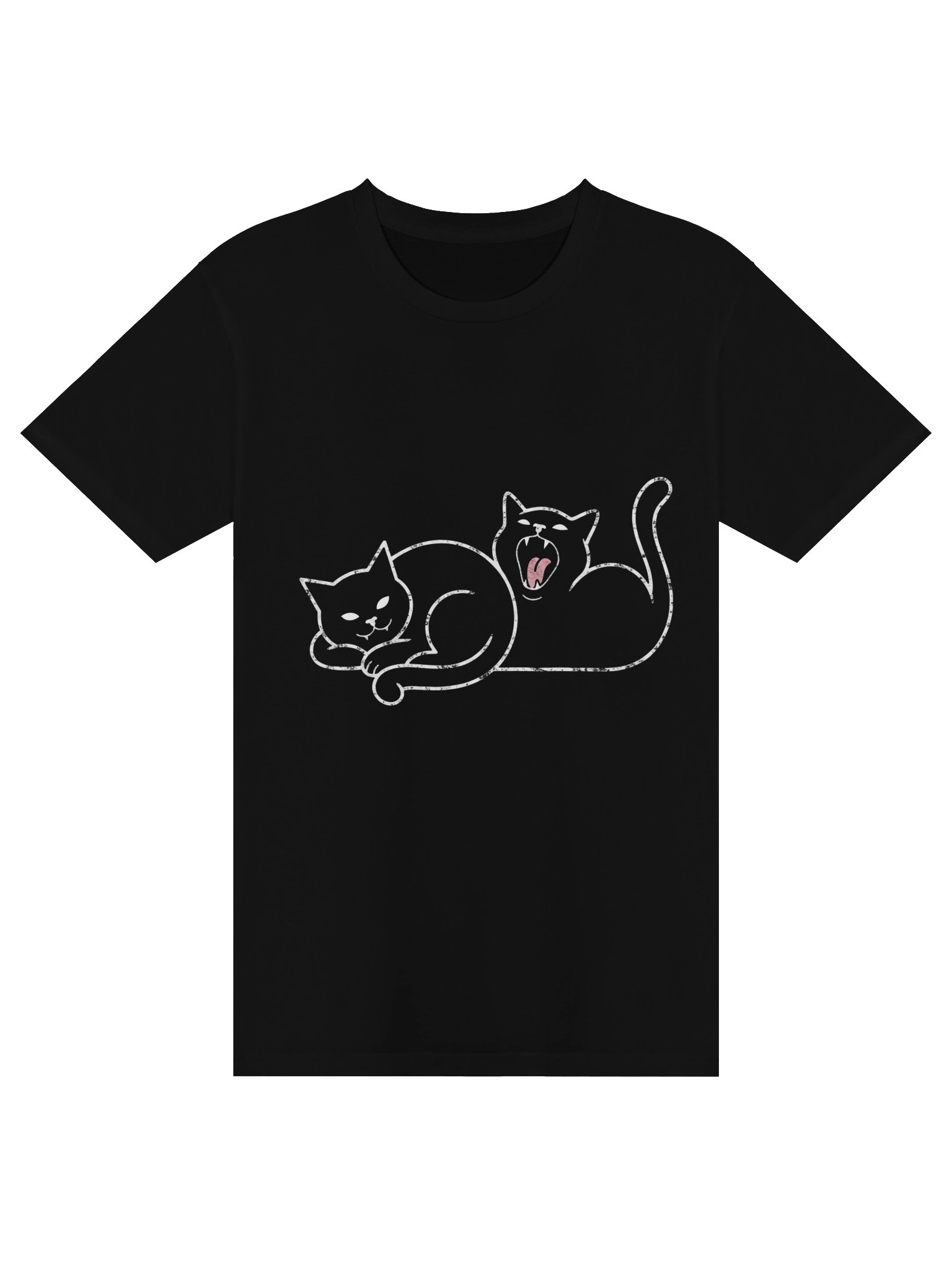 Sleepy Cat Duo Line Art Tee product image (1)