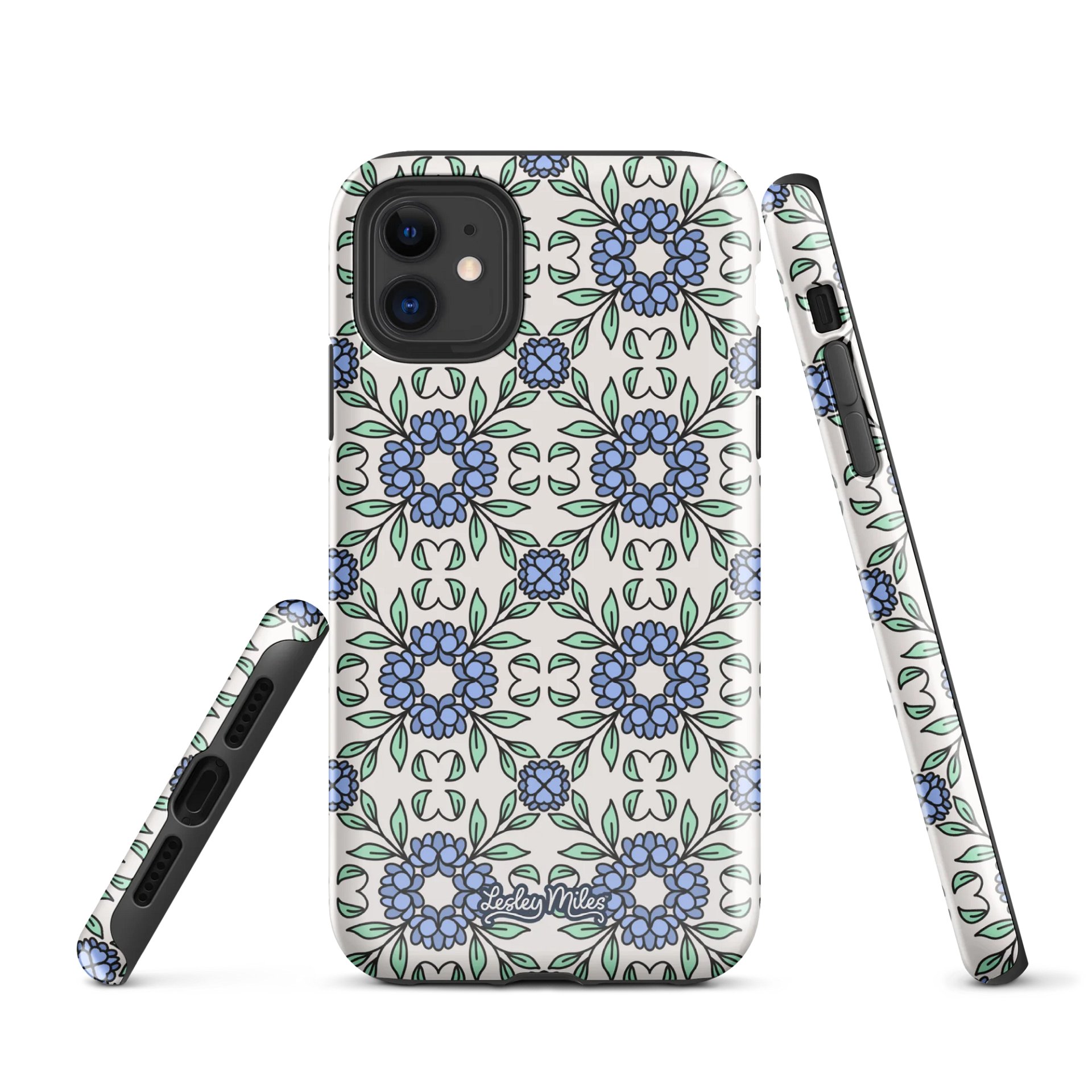 May Blue Floral iPhone® Tough Case product image (1)