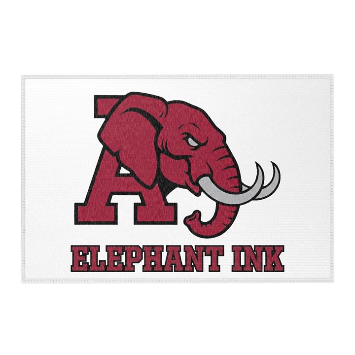 Elephant Ink Maroon 'A' Area Rug product image (2)