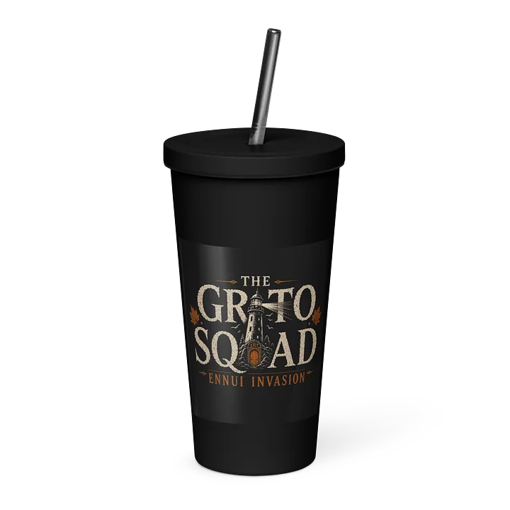 The Grito Squad Insulated Straw Cup - Black product image (1)