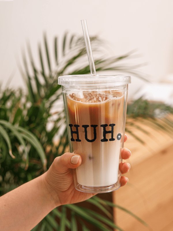 Huh - Double Wall Clear Plastic Tumbler product image (1)