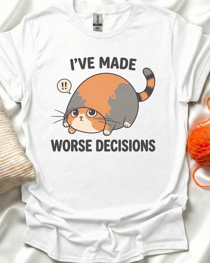 Worse Decisions Cat T-Shirt product image (4)