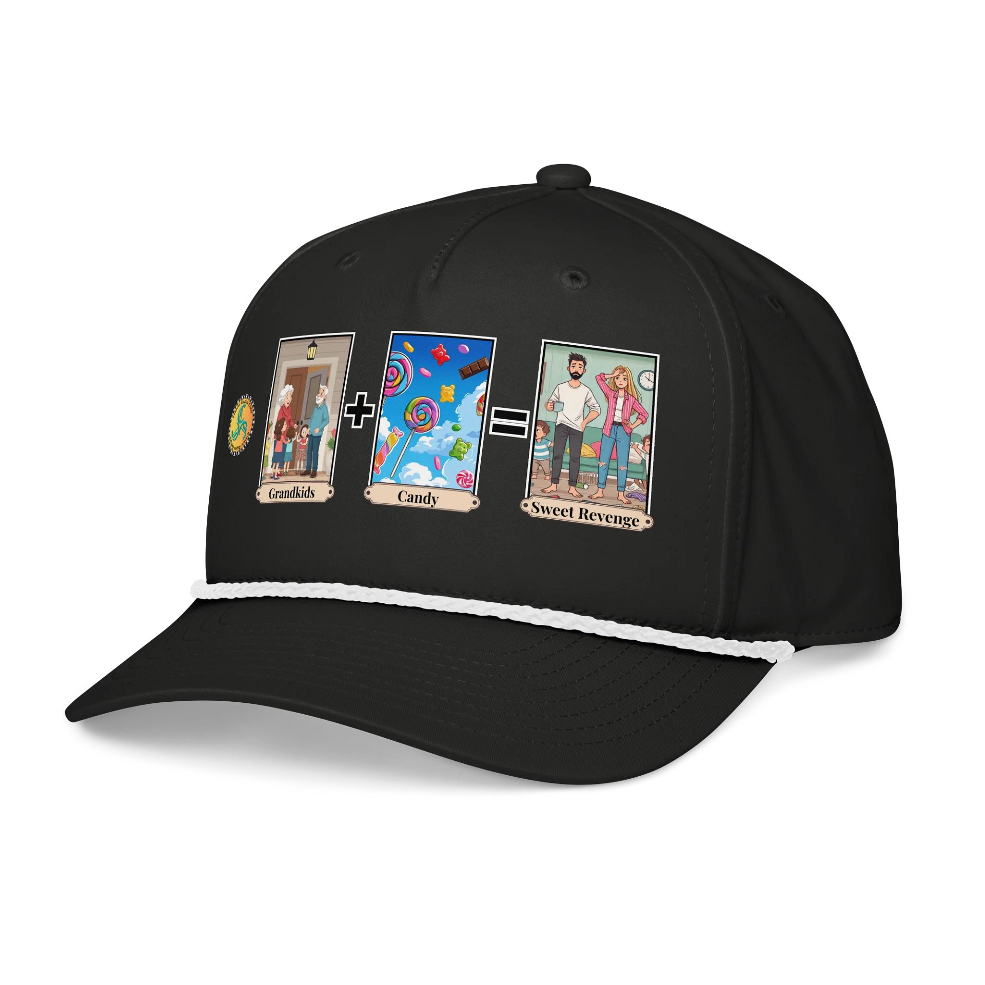 Grandkids + Candy = Sweet Revenge (Both) Richardson Five-Panel Classic Rope Cap product image (3)