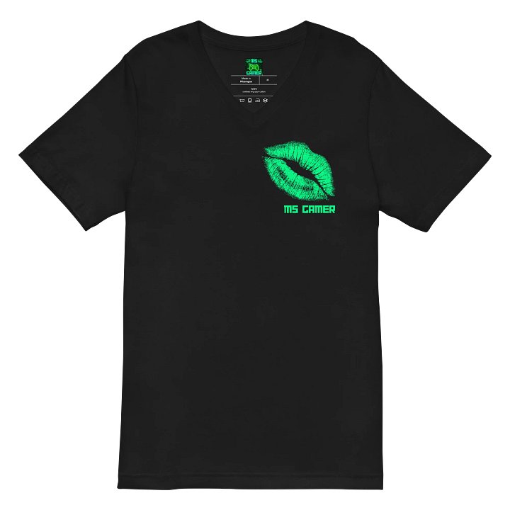 Ms Gamer Mwah Black V-Neck Jersey T-Shirt - Black product image (2)