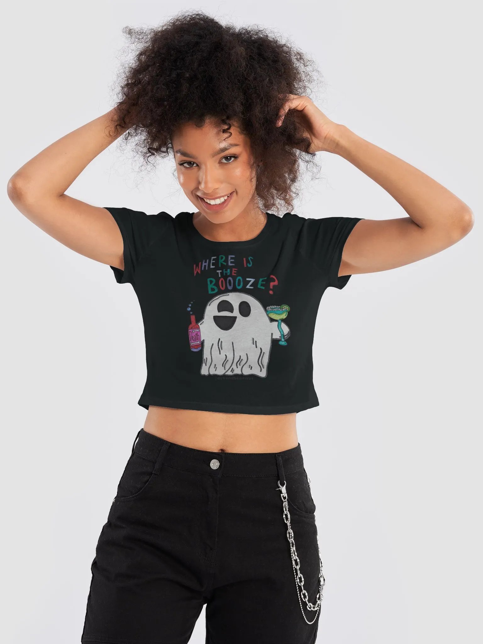 BOOOZE Crop Top - Black product image (9)