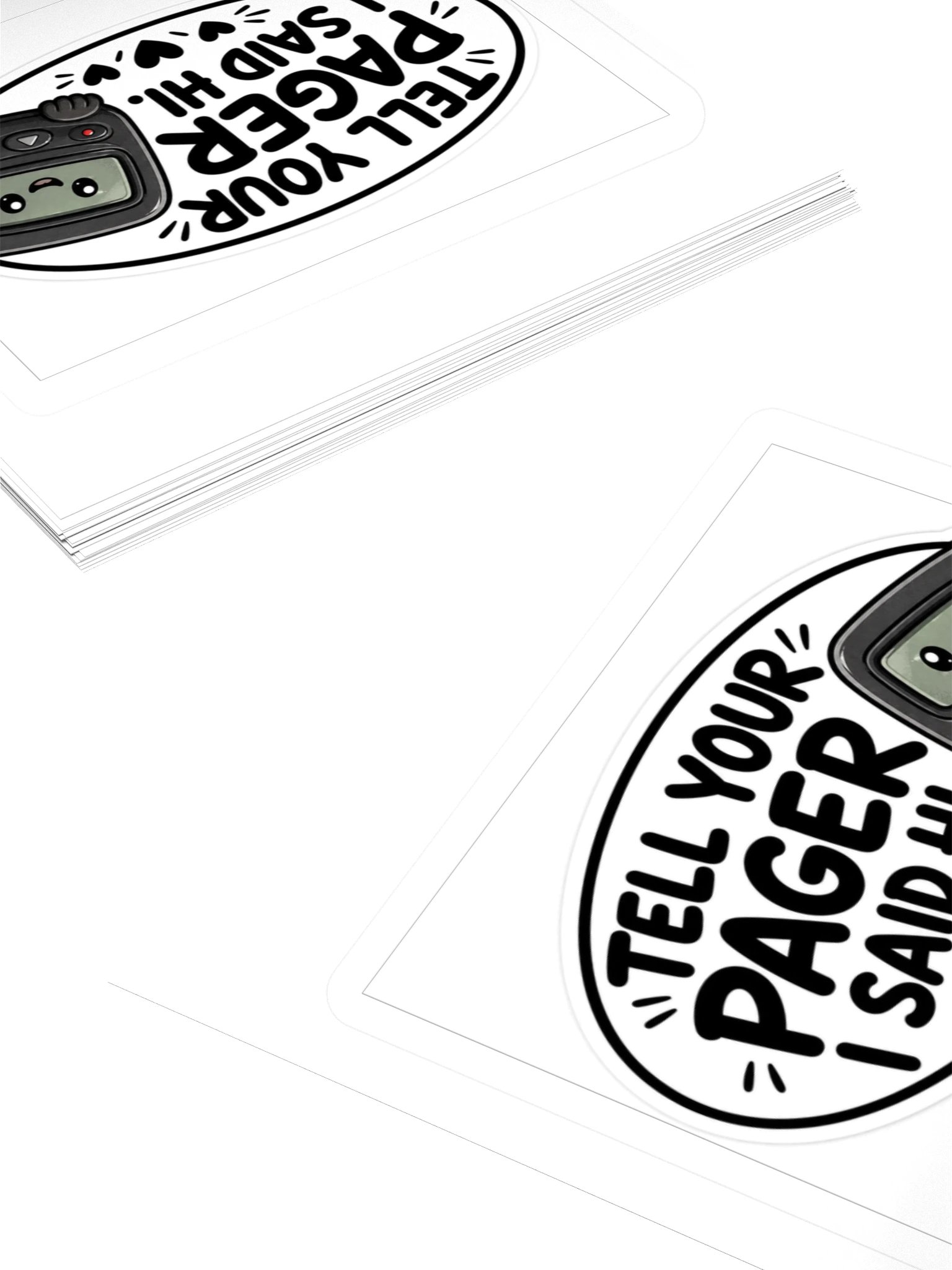 Tell Your Pager I Said Hi Kiss Cut Sticker product image (4)
