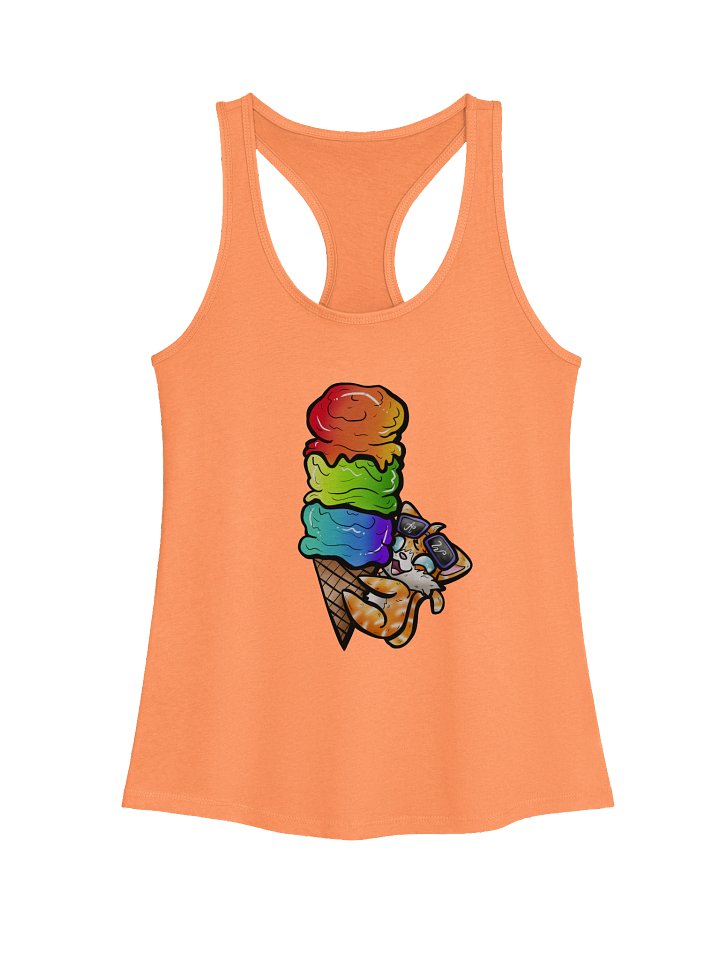 Arcade Warrior Rainbow Ice Cream Cat Logo Women's Tank Top product image (6)