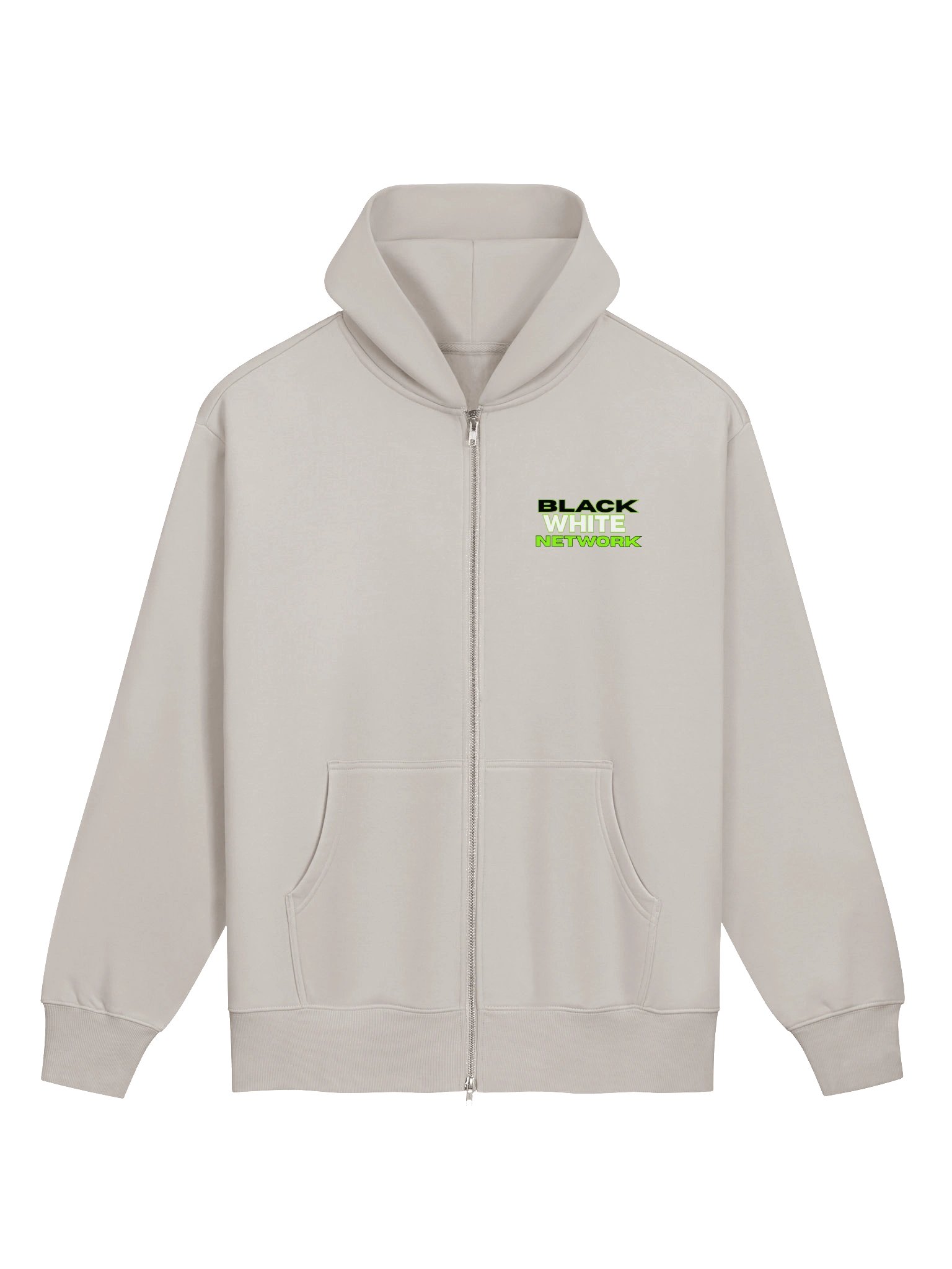 Black White Network Zip Up Hoodie product image (10)