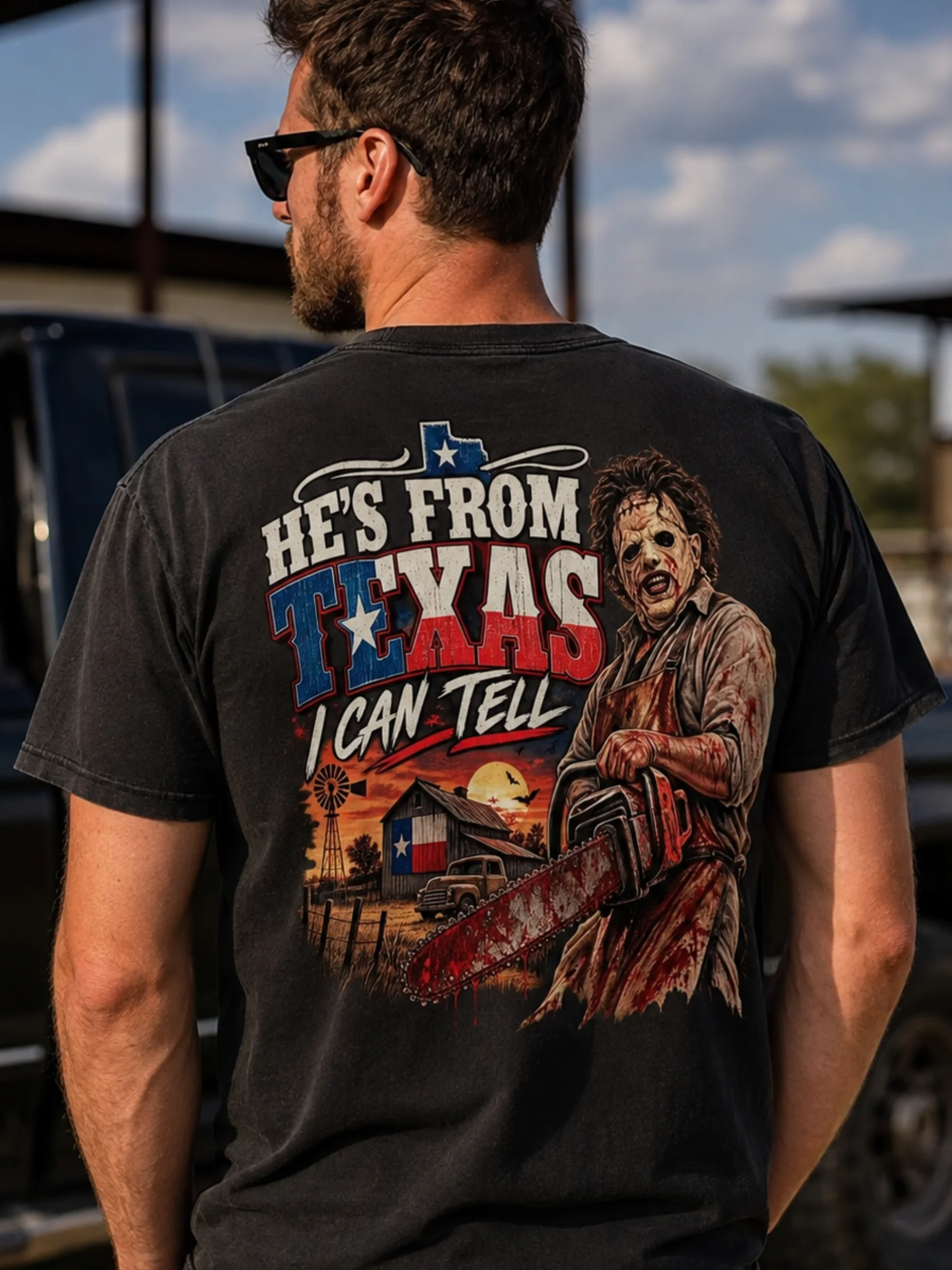 He's From Texas I Can Tell Halloween Shirt product image (3)
