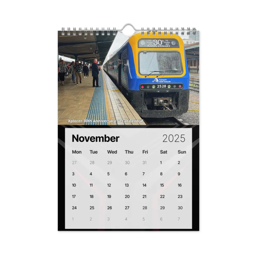 Sydney Trains Vlogs 2025 Calendar product image (11)