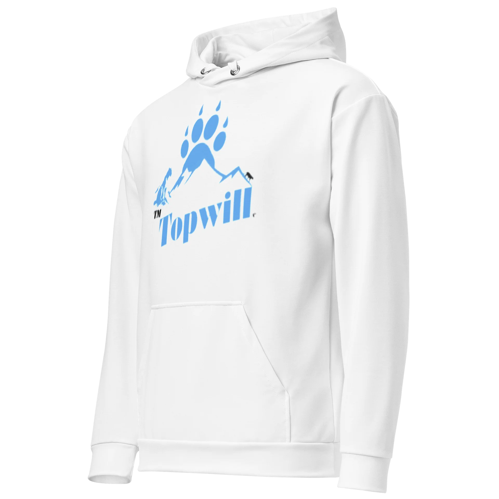 Topwill™ Unisex White & Blue Cotton Hoodie product image (3)