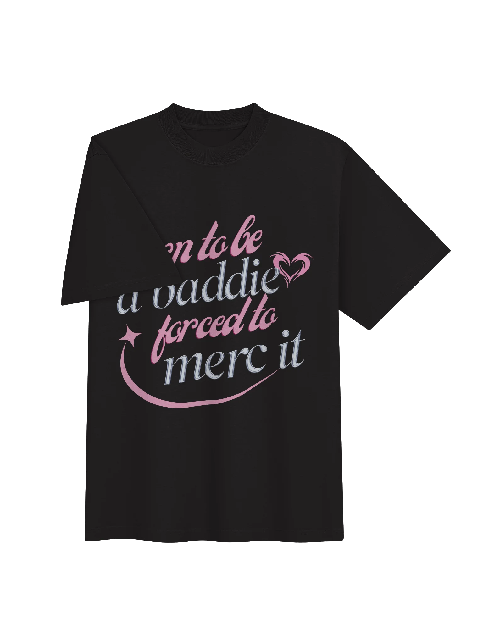 born to be a baddie, forced to merc it - oversized boxy tee (merc x riftbaddies) product image (2)
