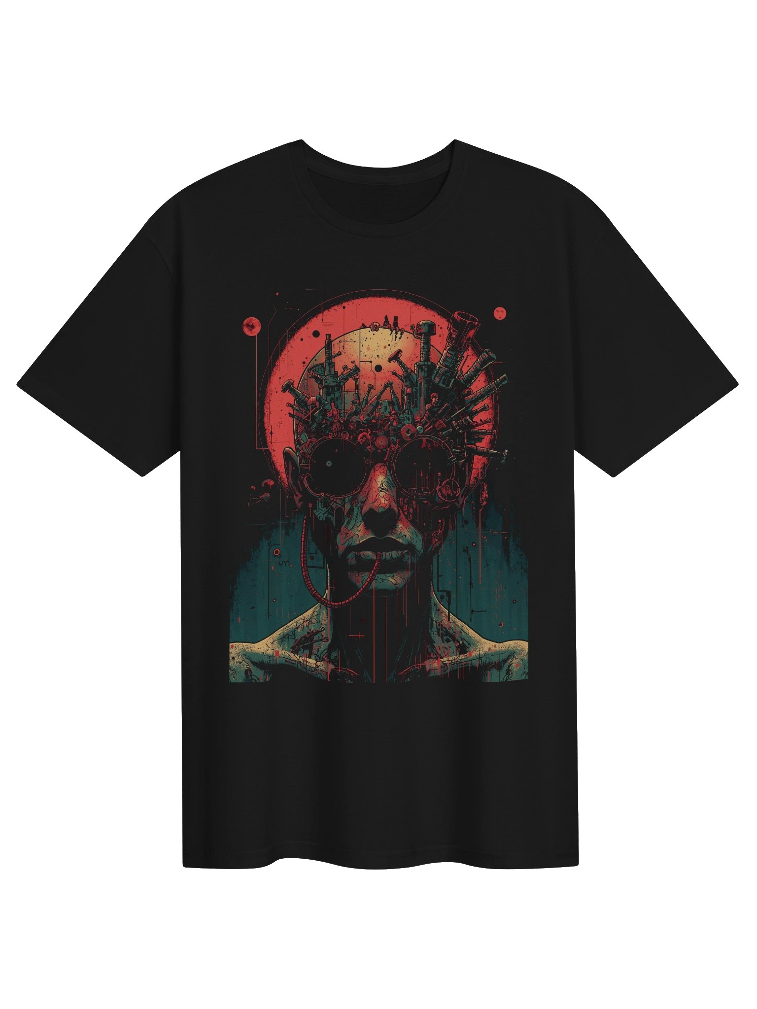 Cyberpunk Biomech Portrait T-Shirt product image (1)