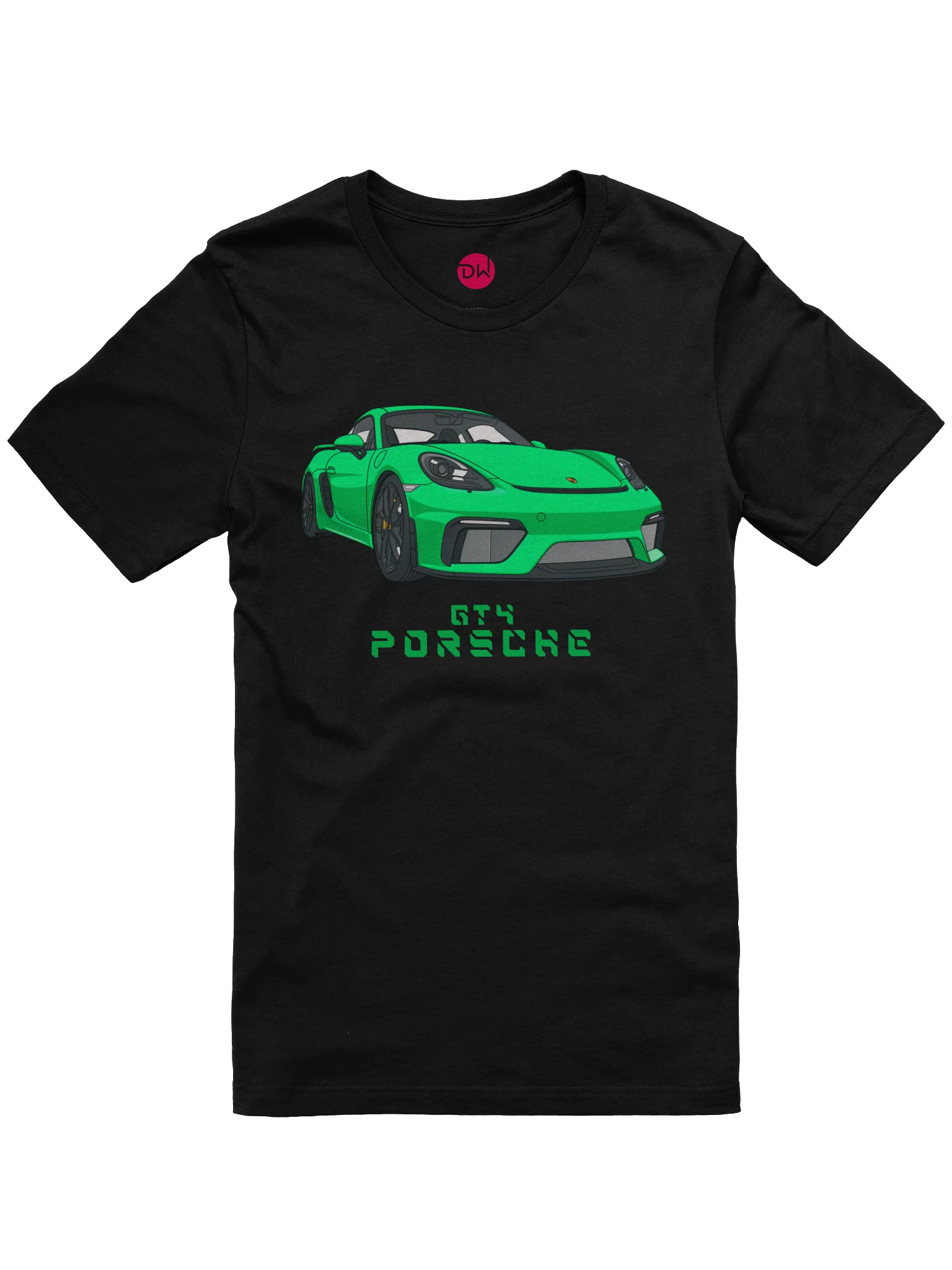 Python Green Porsche GT4 Shirt (Retro, Sketch, Silhouette) product image (2)