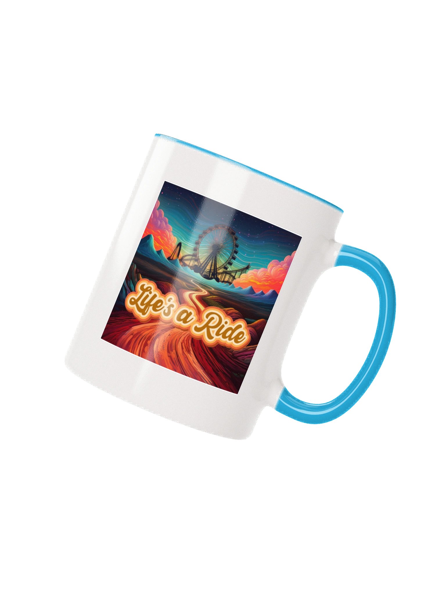 Life's A Ride Blue Ceramic Mug product image (2)
