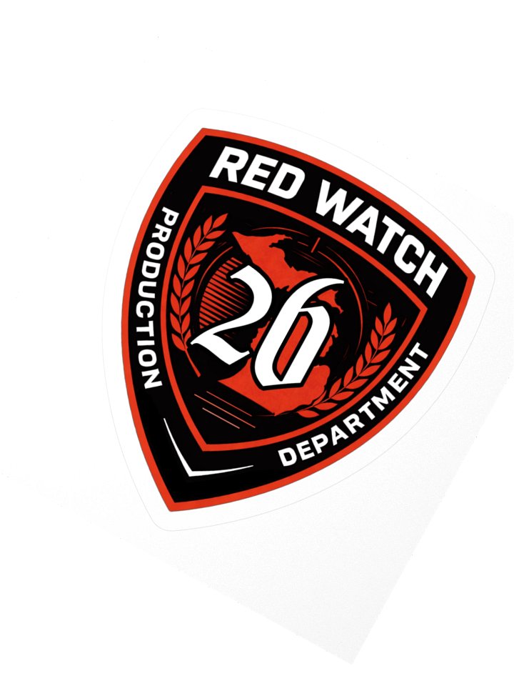 Red Watch Production Department Sticker product image (4)