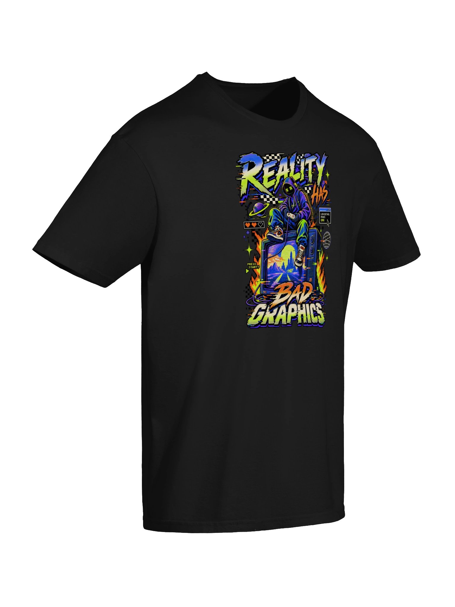 Reality Has Bad Graphics Retro Gamer Tee product image (7)