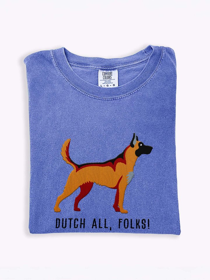 Dutch All, Folks! T-Shirt(Embroidered) of a Dutch Shepherd(Tan) product image (1)