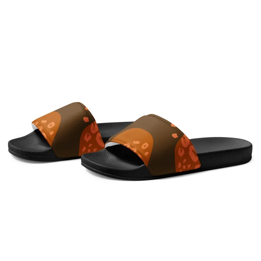 Orange Animal Print Men's Slides product image (2)