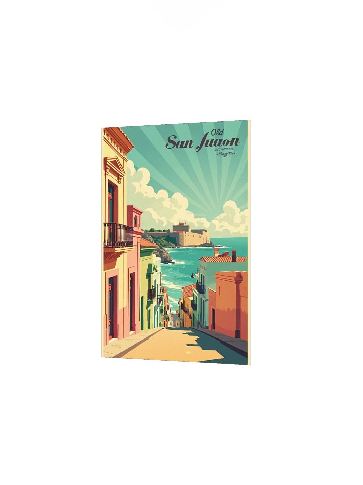 Old San Juan, Puerto Rico: Retro Tropical Travel Poster (El Morro Edition) product image (11)